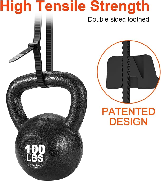 18 Inch Zip Ties Double Sided Toothed, 100 LBS Tensile Strength Heavy Duty - Image 4