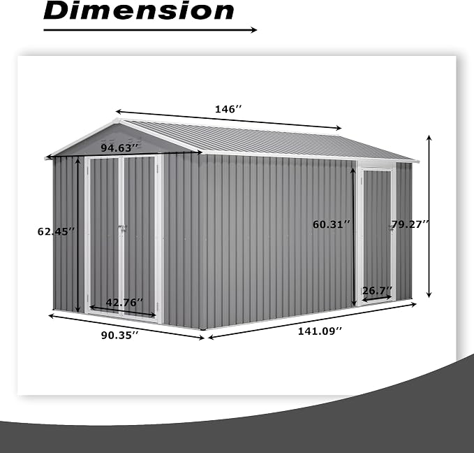 8×12 Ft Outdoor Storage Shed - Image 7