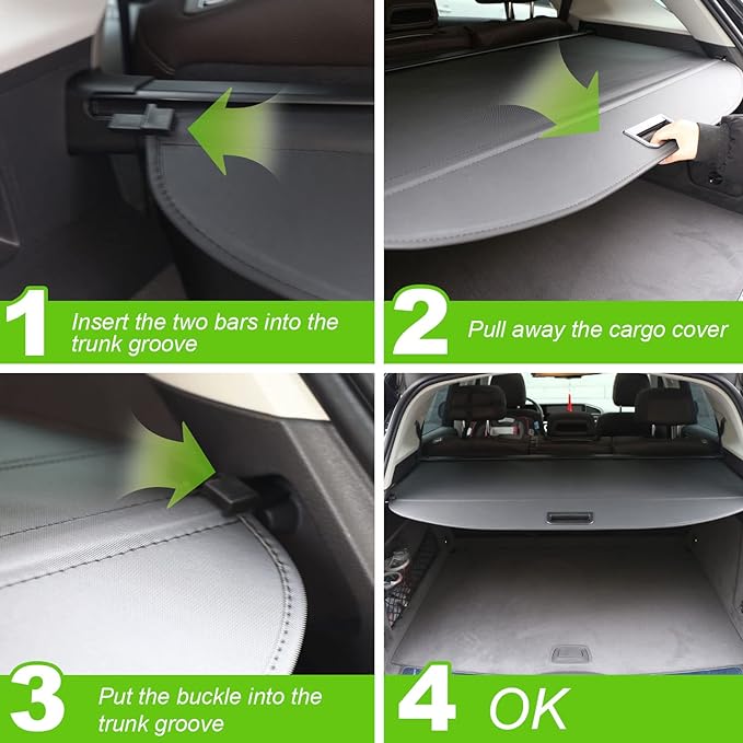 Cargo Cover for Jeep Patriot Compass 2007-2010 2011-2016 Rear Trunk Cover Trunk - Image 4