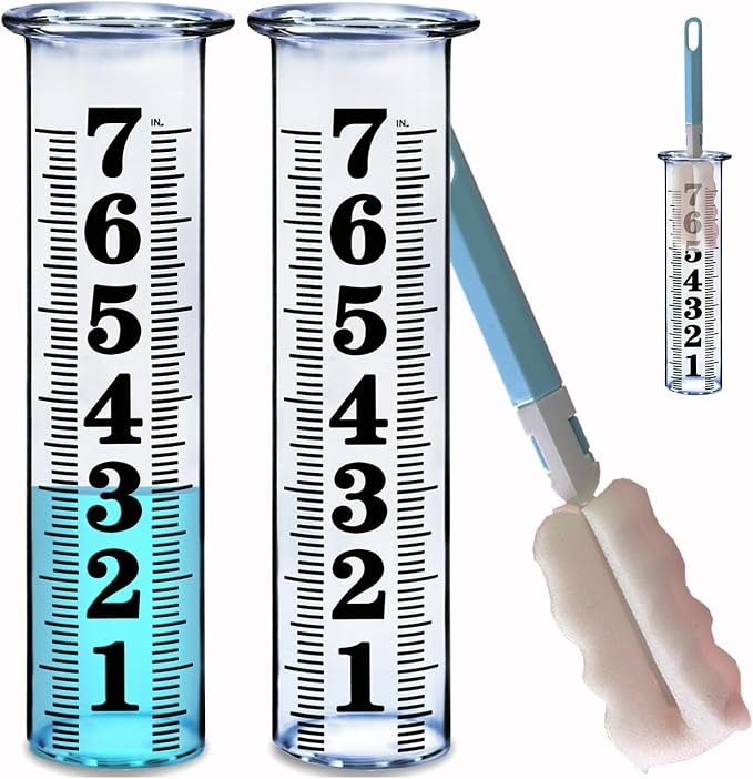 7 Inch Plastic Rain Gauge Replacement Tube, Upgrade Freeze Proof Outdoor Rain by JMBay