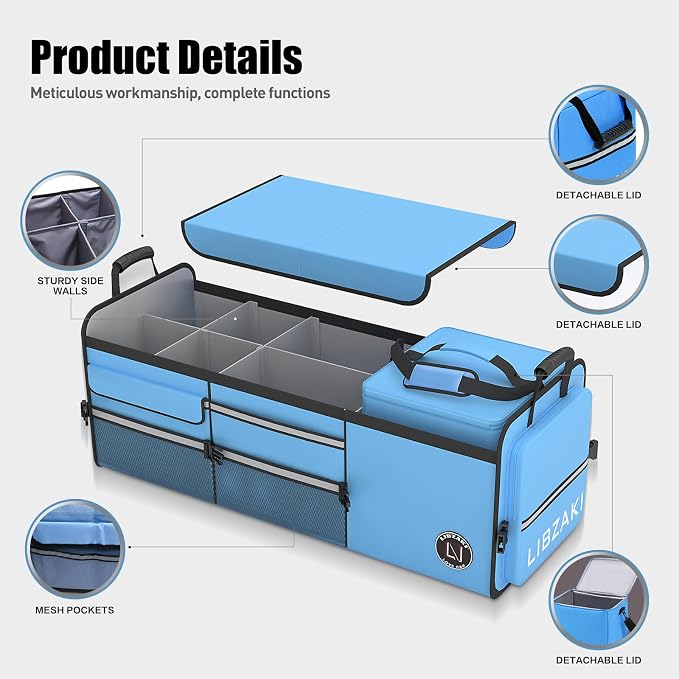 LIBZAKI Oversize 4 in 1 Car Trunk Storage Organizer - Image 4
