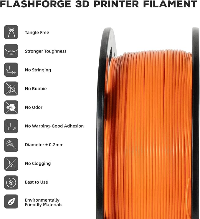FLASHFORGE PLA Filament 1.75mm, 3D Printer Filament 1kg Spool, Dimensional - Image 2