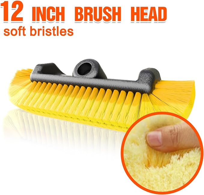 16FT Car Wash Brush with Long Handle, Car Cleaning Brush with 12 Inch Soft - Image 3