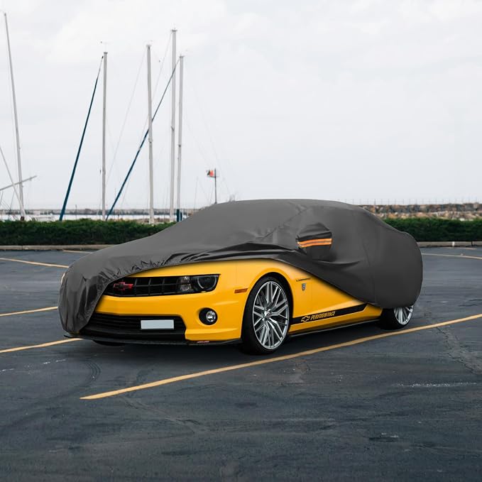 MORNYRAY Compatible with Chevy Camaro, Car Cover Outdoor Waterproof Sun Rain - Image 6