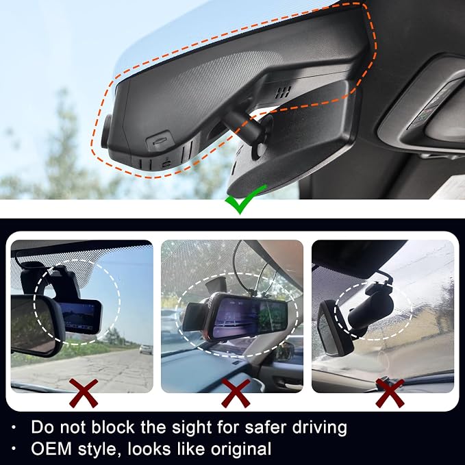 4K Dash Cam Custom fit for GMC Yukon, Yukon XL 2021-2022, SLE SLT AT4 Denali - Image 6