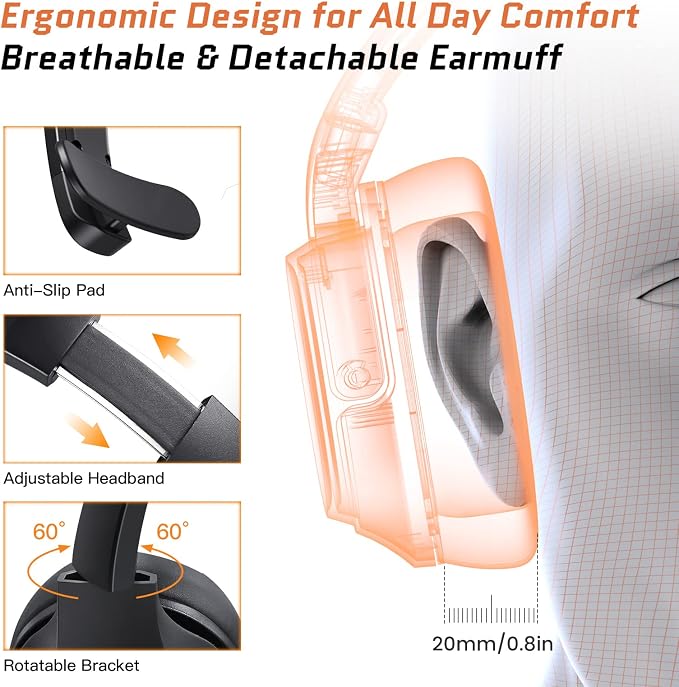 Trucker Bluetooth Headsets, Wireless Headset - Image 5