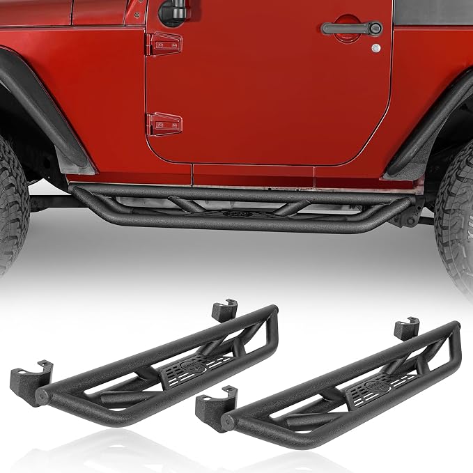 u-Box JK 2-Door Side Steps Running Boards, Drop Tubular Nerf Step Bars by u-Box