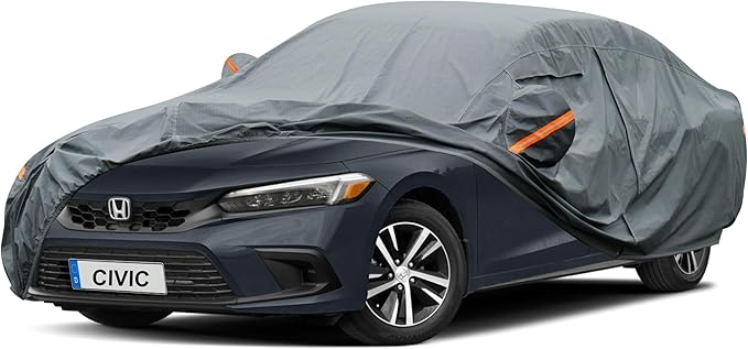 Premium Car Cover Custom Fit Honda Civic Sedan/Coupe, 16 Layers Heavy Duty Car by GUNHYI