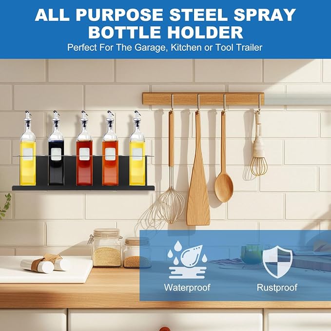 4 Pack Heavy-Duty Aerosol Spray Can Holder, 5 Can Spray Bottle Holder Steel - Image 7