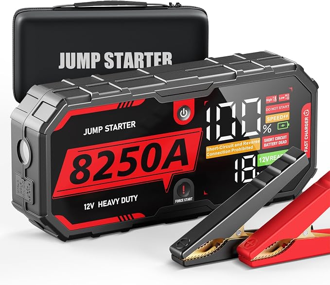 8250A Jump Starter, ATGFOX 12V Lithium Battery Booster Pack, Portable Jump Box by ATGFOX
