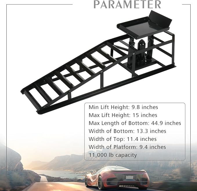 5 Ton 2 Pack Hydraulic Car Ramp Elevator 10000 Lbs - Image 3