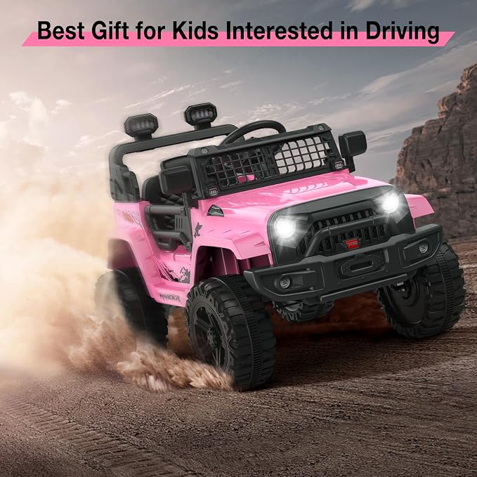 12V Kids Electric Ride On Truck Car w/Parent Remote Control, Spring Suspension - Image 4
