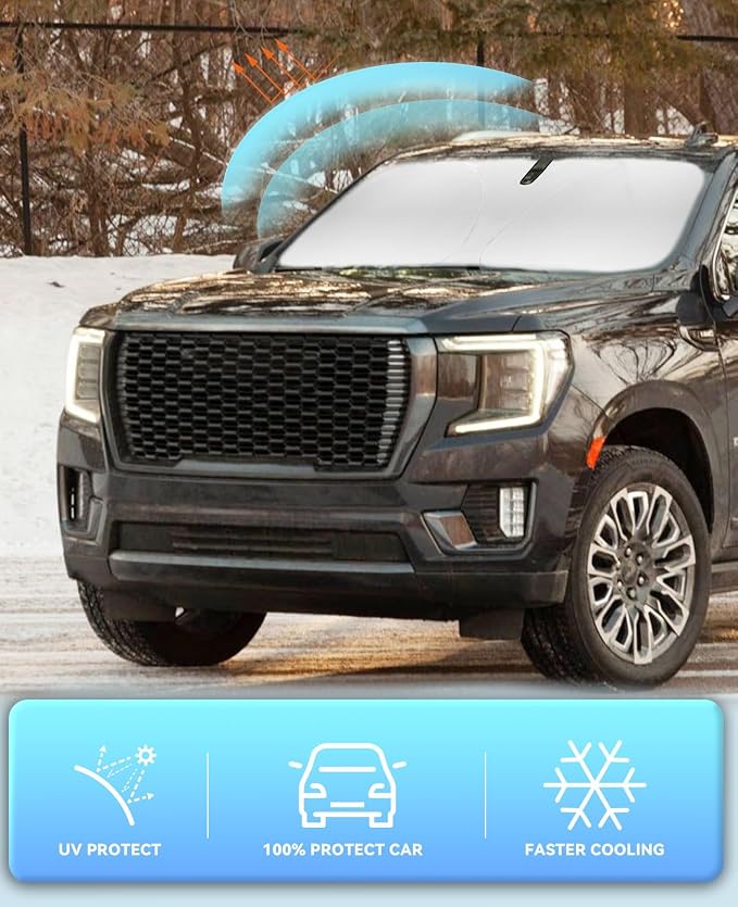 Sunshade Windshield Sun Shade for 2021 2022 2023 2024 2025 GMC Yukon XL - Image 5