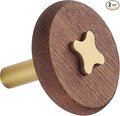 Solid Brass & Sapele/Mahogany Wall Hooks 2 Pack by TECI