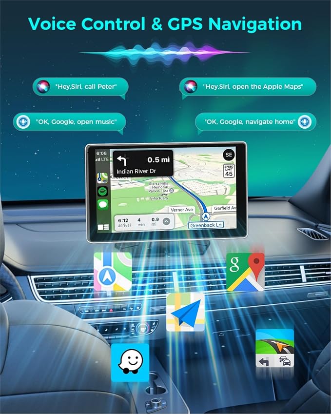 Wireless Carplay with 4K Dash Cam, Apple Carplay & Android Auto Car Satellite - Image 4