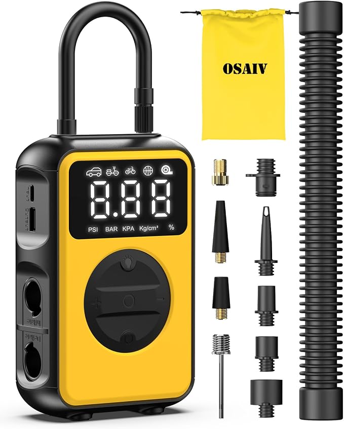 Tire Inflator Portable Air Compressor, Dual Pressure-150PSI High Pressure Mode by FOREVERREADYFORANADVENTURE