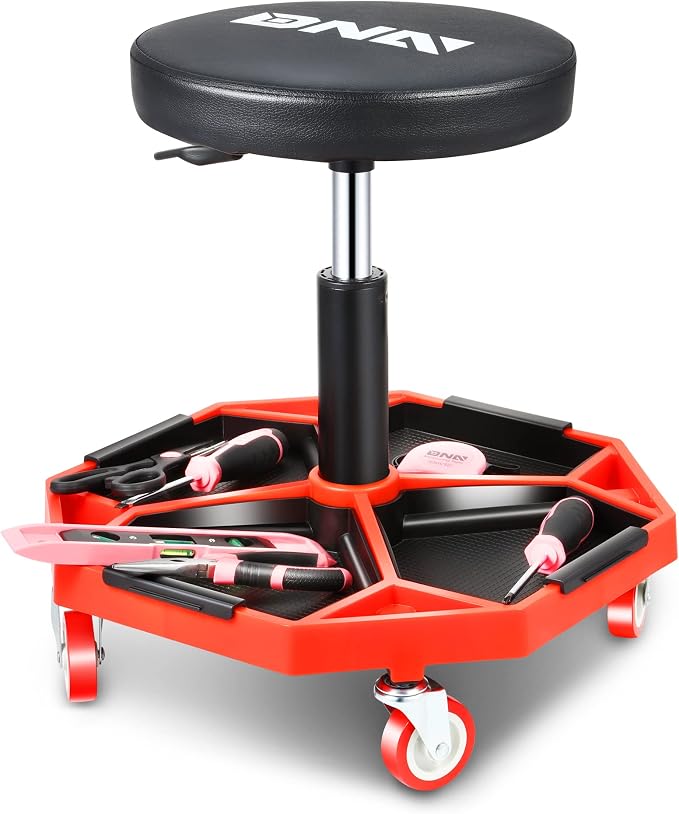 DNA MOTORING TOOLS-00253 Adjustable Height Pneumatic Garage Seat Rolling - Image 7