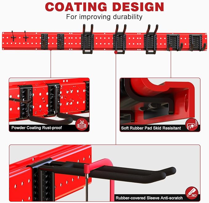 Garage Tool Organizer Wall Mount 49.5inch - Image 6