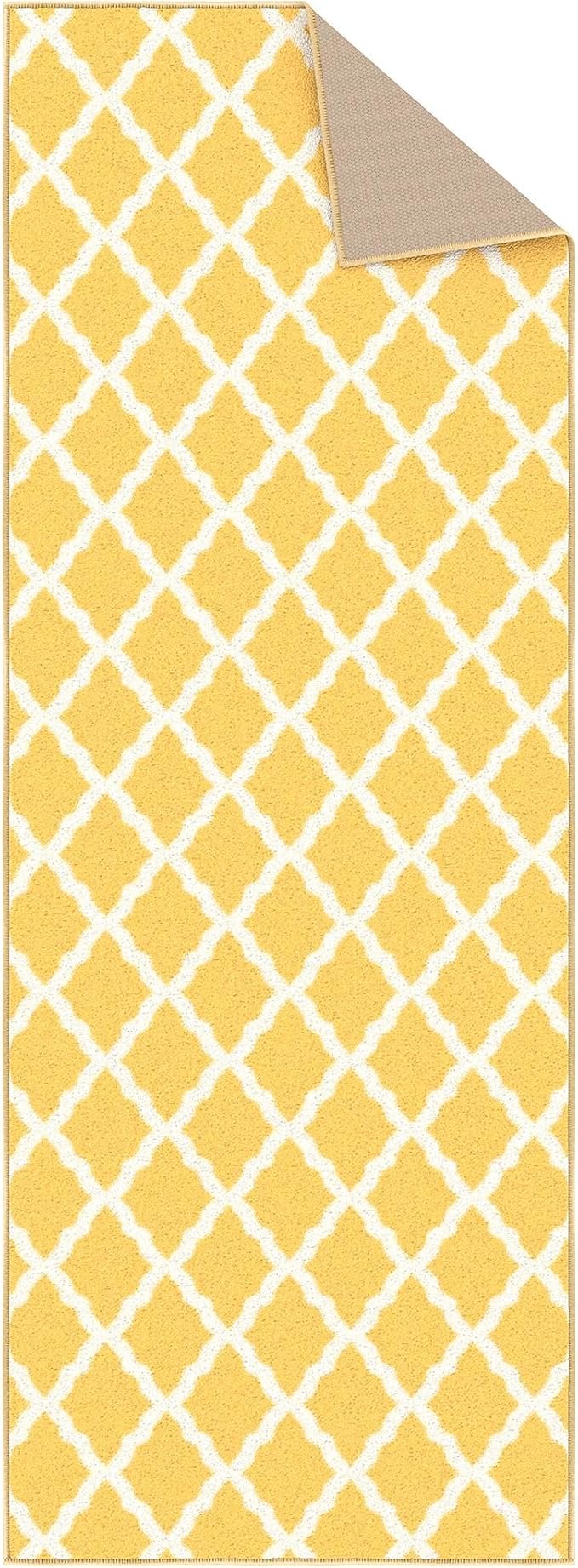 Ottomanson Hallway Runner Rug 2'2" x 6' Non Slip Trellis Area Rugs Easy to - Image 7