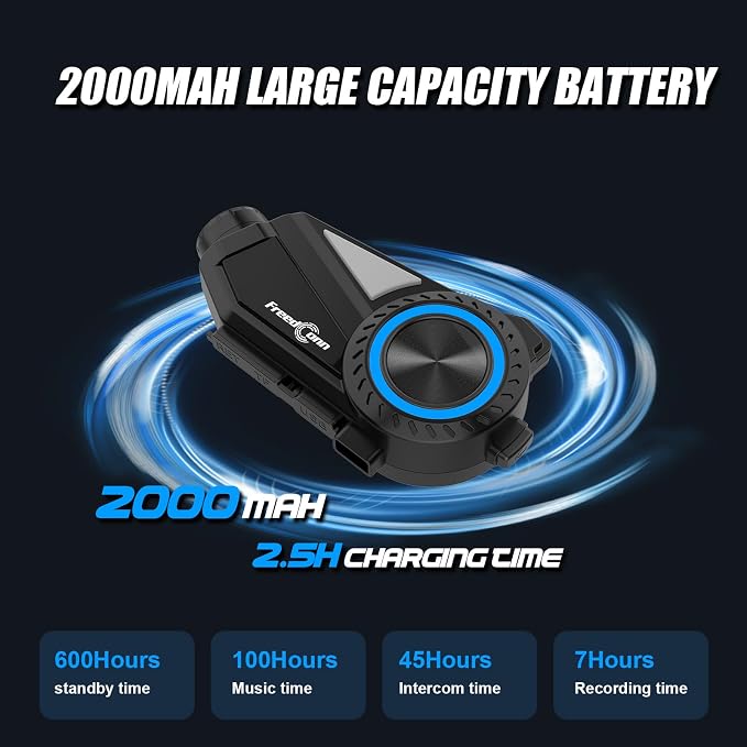 FreedConn R3 PRO Motorcycle Helmet Bluetooth Headset - Image 6