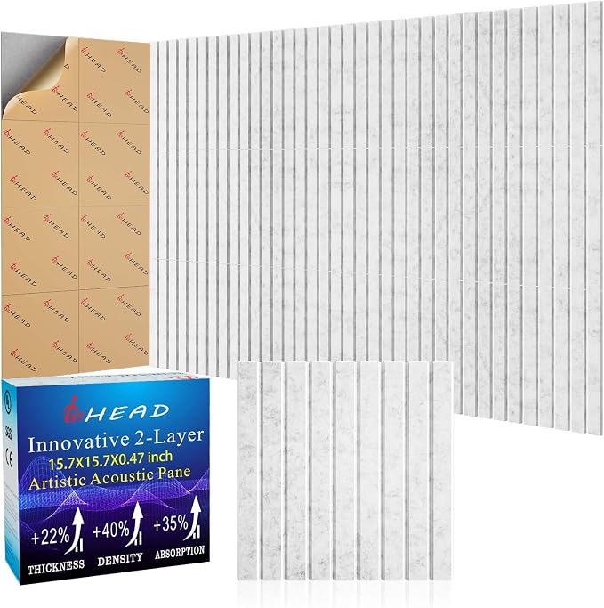8 Pack Large Soundproof Wall Panels, 15.7 x 15.7 x 0.47 in Sound Proof Foam by Staytunedforournewproduct