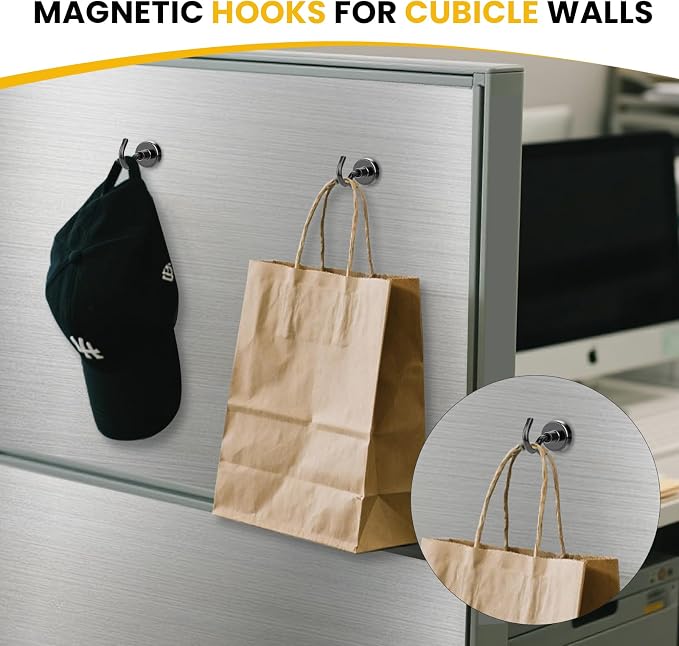 DIYMAG Black Magnetic Hooks, 118 LB Heavy Duty Strong Magnets - Image 3
