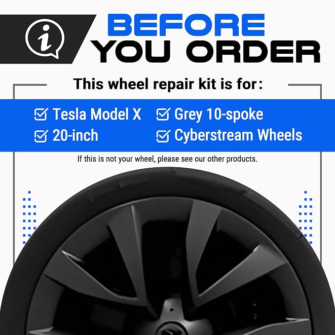 Premium Tesla Wheel Curb Rash Repair Kit - Image 2
