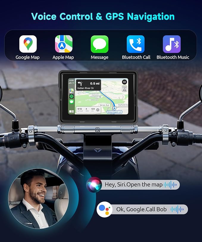 HD IPS Touch Screen Portable Wireless Apple Carplay Screen - Image 3