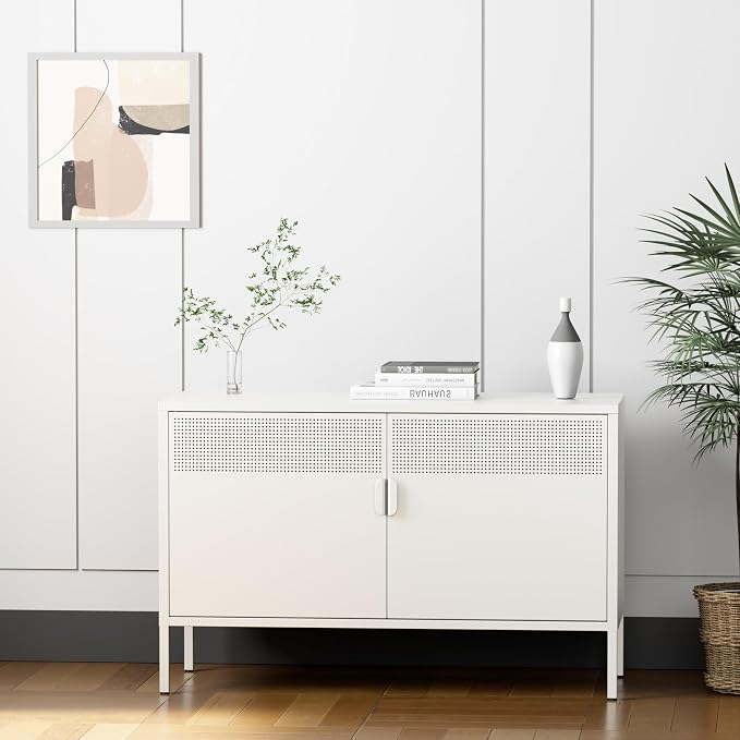 2 Door Storage Sideboard, Metal Storage Cabinet - Image 3