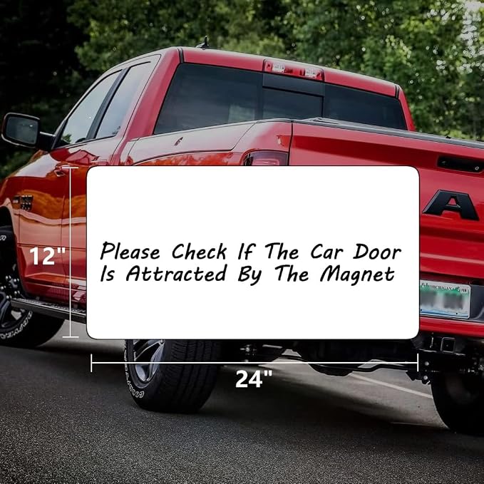 4 Pack Blank Car Door Magnet Sticker, Rounded Corners Magnetic Vehicle Sign - Image 2
