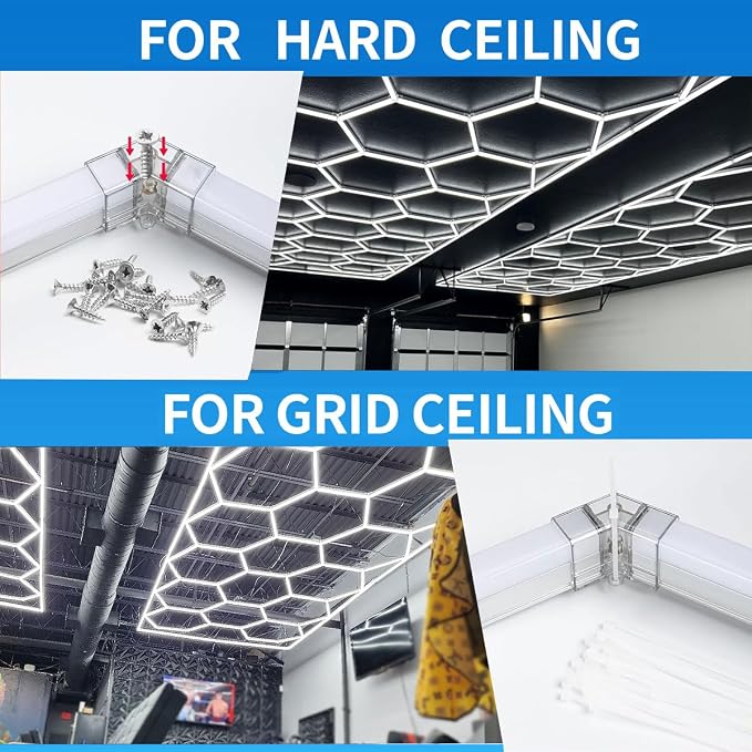 tewei Hexagon LED Garage Lights - Image 3