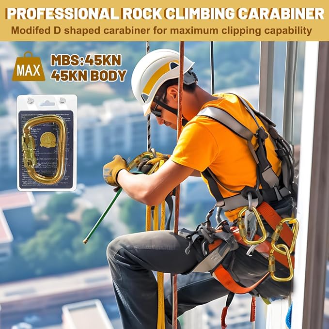 DEKABR Heavy Duty Alloy Steel Auto-Locking Climbing Carabiner - Image 9