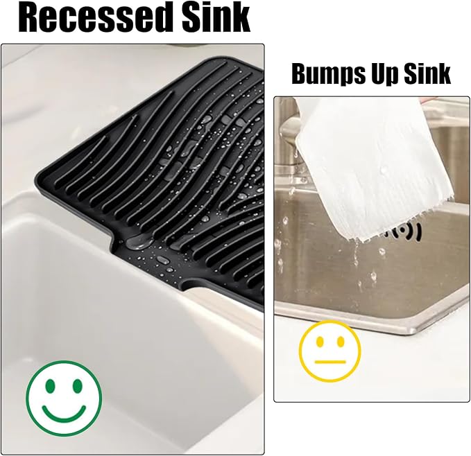 Silicone Dish Drying Mat for Kitchen Counter, Dish Drying Pad, Non-Slip Drain - Image 3