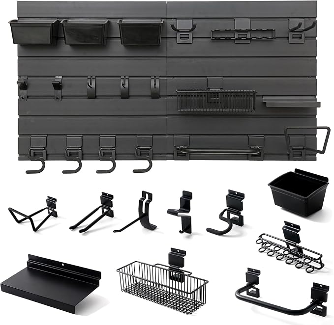 Black Tool storage wall Broom Holder Mop Hanger Wall Mount Plastic by Wensilon