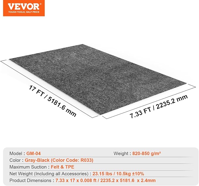 VEVOR Car Garage Mat, Shields Against Water, Durable Slip-Resistant Floor Cover - Image 7