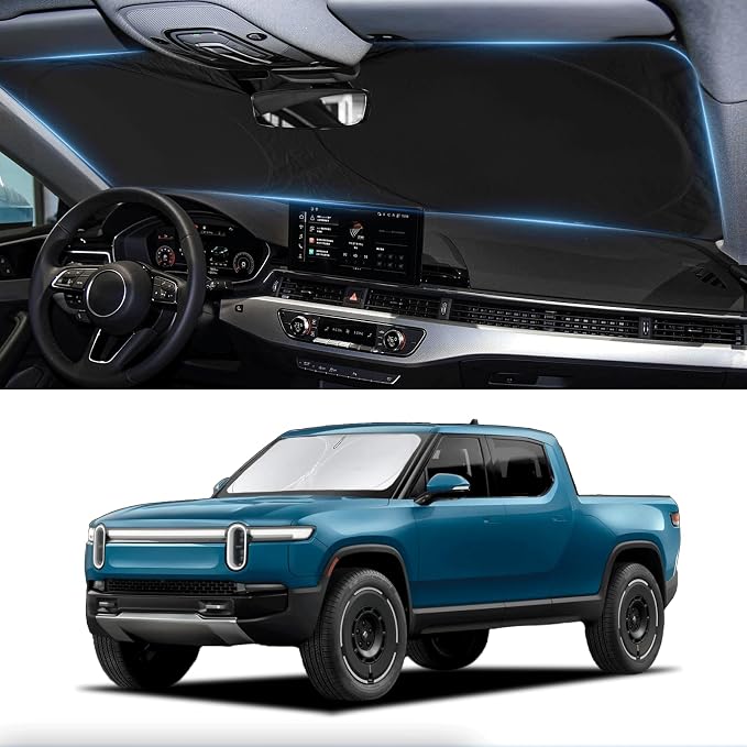 Custom Fit Rivian R1T Windshield Sunshade - Image 2