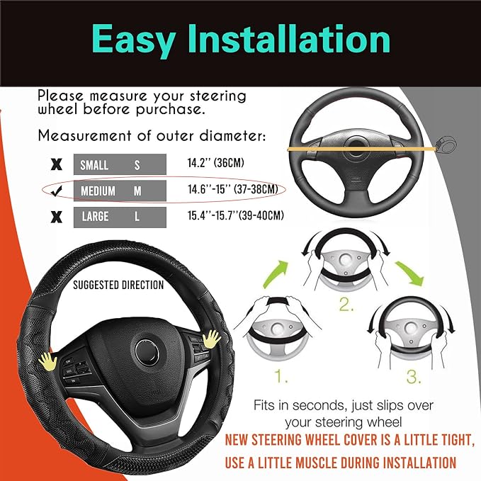 PINCTROT Steering Wheel Cover Great Grip - Image 6