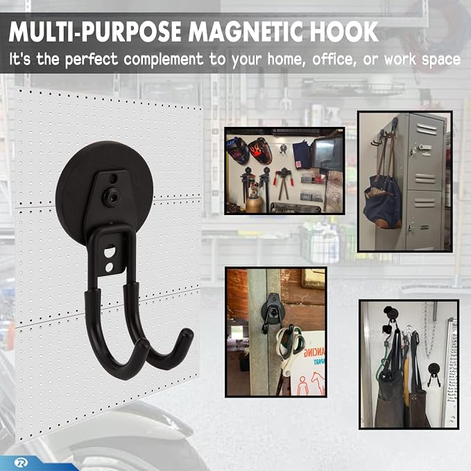 2 Pcs Magnetic Hook Heavy Duty, Strong Magnet Hooks - Image 3