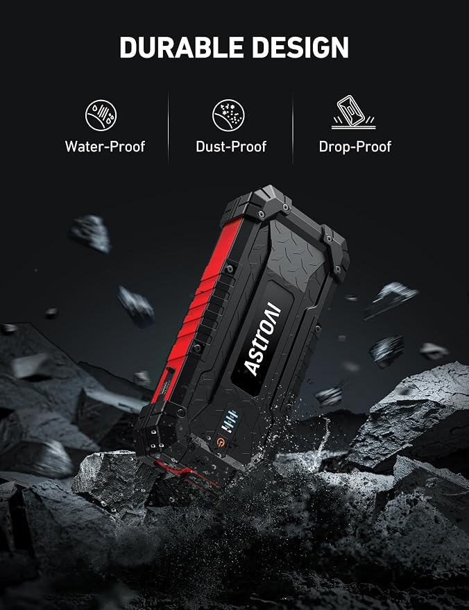 AstroAI S8 Ultra 4000A Peak Jump Starter, Up to All Gas/12L Diesel Engine - Image 4