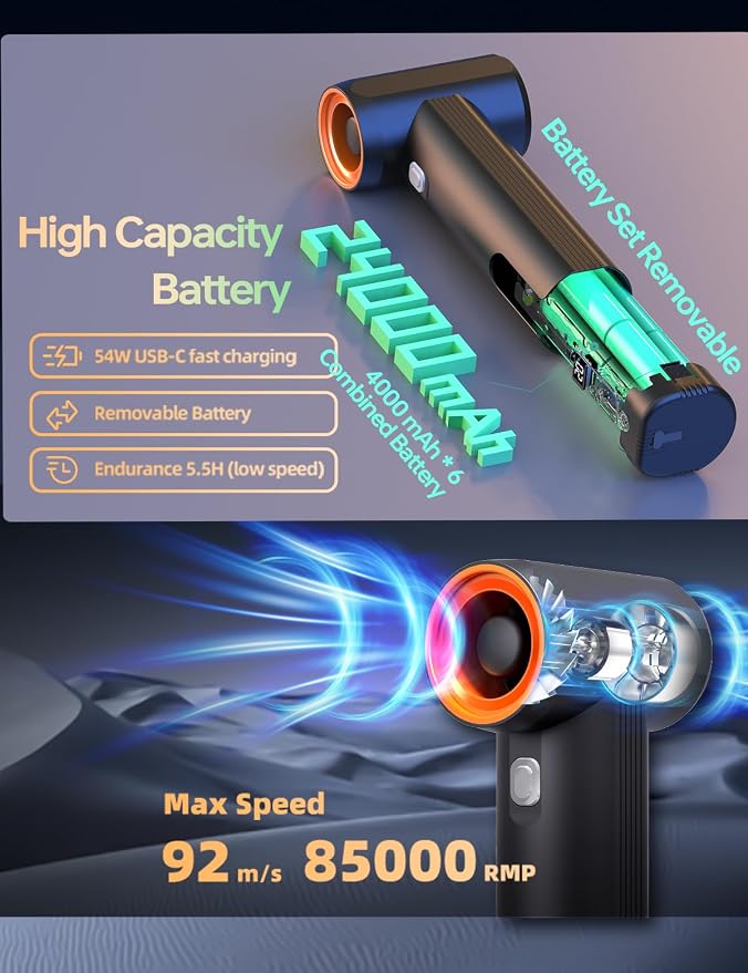 Jet Fan MAX - KiCA Jetfan Car Air Blower and Vacuum Turbo Fan, Electric - Image 5