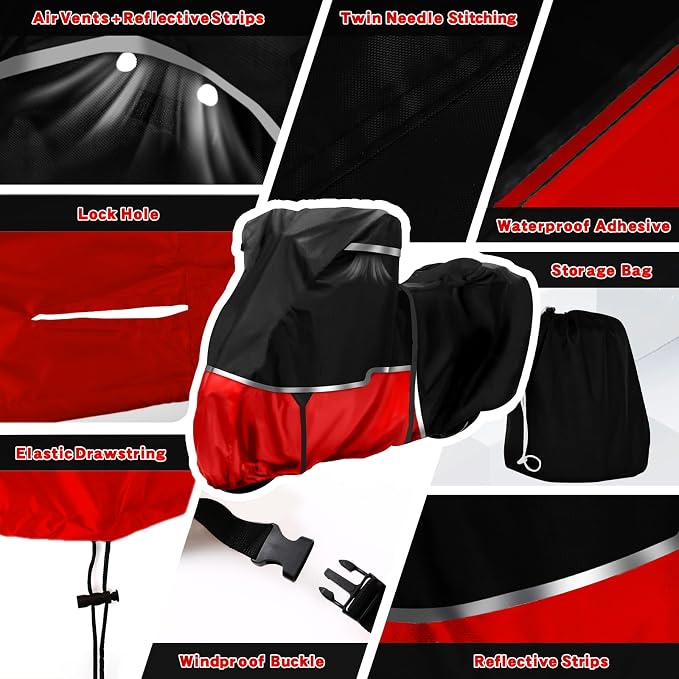 420D Motorcycle Cover Suitable for Honda Cruiser Rebel 300 500 1100 and Shadow - Image 7