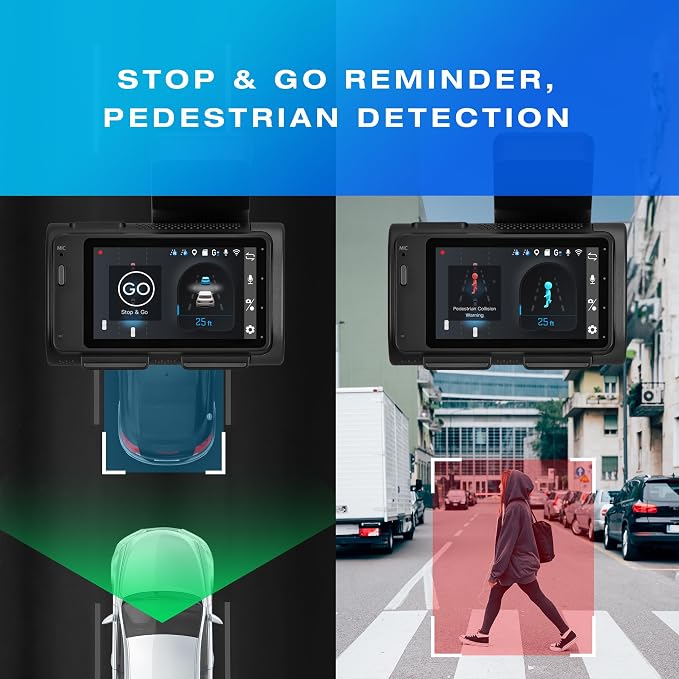 Type S T200 AI Driver Assistance Dash Cam Powered by ADAS, Collision Alerts - Image 4