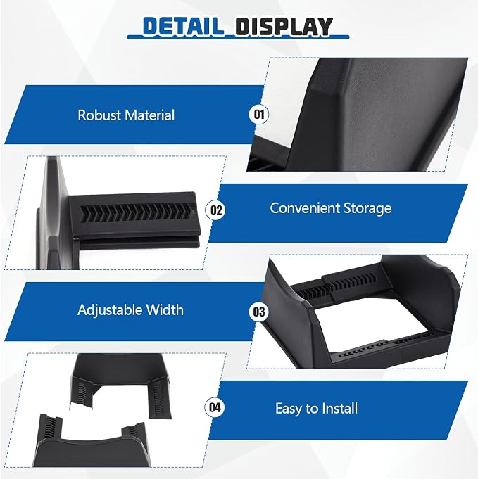 4 Pcs Car Tire Display Stand Wheel Display Rack Adjustable Width Rim Storage - Image 4