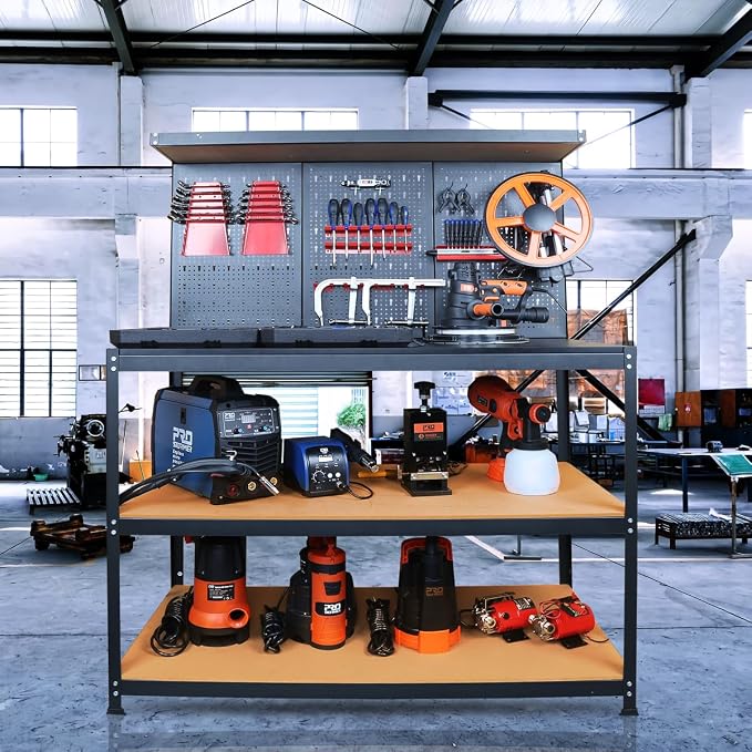 Prostormer Workbench, 47.25 inch Multipurpose Garage Worktable - Image 8