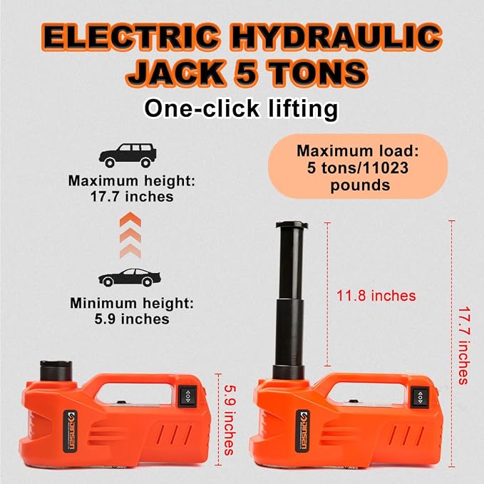 Electric Car Jack, Hydraulic Car Jack, 5 Ton/11023 LBS Electric Car Jack - Image 2
