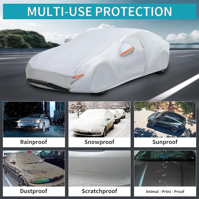 Car Cover for Tesla Model 3 2017-2025 Custom Fit Full Exterior Car Cover - Image 3