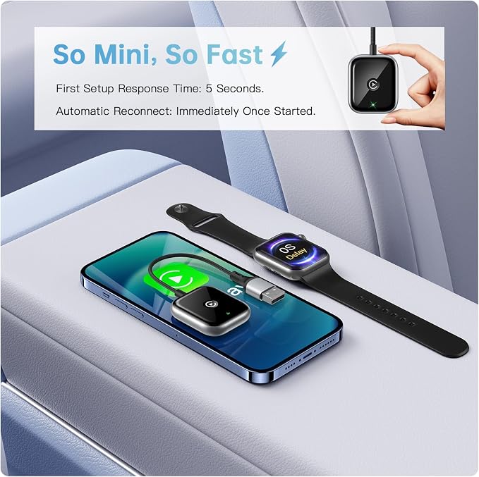Wireless CarPlay Adapter for Apple CarPlay, Instant Connectivity, Super Mini - Image 6
