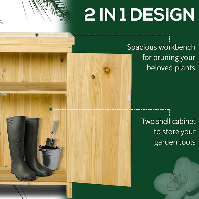 Garden Storage Cabinet, Outdoor Tool Shed - Image 5