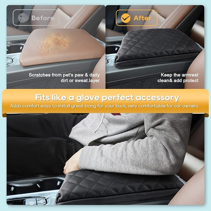 LFOTPP 2024 XC60 Armrest Cover for XC60 Center Console Cover for 2018-2021 2022 - Image 2