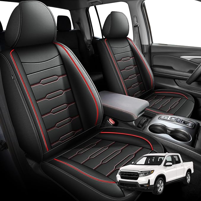 Seat Covers Fit for Honda Ridgeline 2006-2024 2025: Crew Cab 5 Seats Car Seat by AOMSAZTO